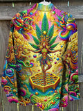 Vintage Hippie Print Casual Shirt