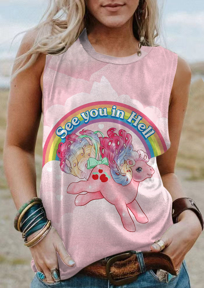 Vintage 1980s MLP Pony Print Tank Top