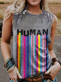 Pride Day Rainbow Color Element Human Print Casual Shirt