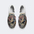 Unisex Retro Skull Graphic Print - Slip On Shoes