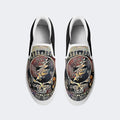 Unisex Retro Skull Graphic Print - Slip On Shoes