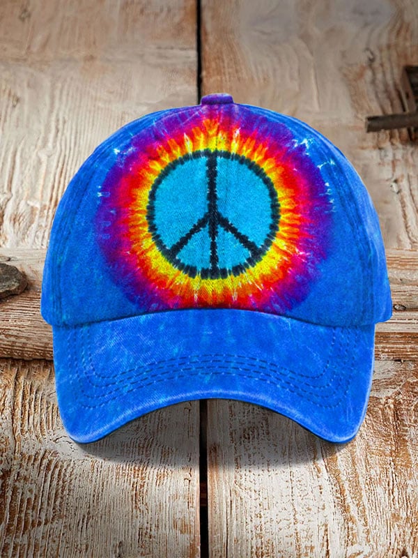 Hippie Tie Dye Print Hat
