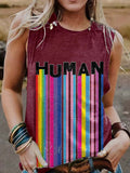 Pride Day Rainbow Color Element Human Print Casual Shirt