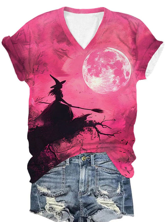 Women's Witch Print T-Shirt