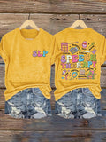 Retro Speech Therapy Teacher SLP Print T-Shirt