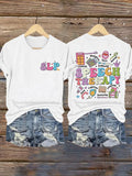 Retro Speech Therapy Teacher SLP Print T-Shirt