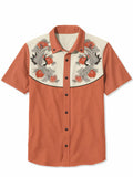 Maple Leaf Crane Tattoo - 100% Cotton Shirt