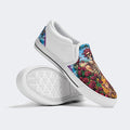 Unisex Tie Dye Skull Graphic Print - Slip On Shoes