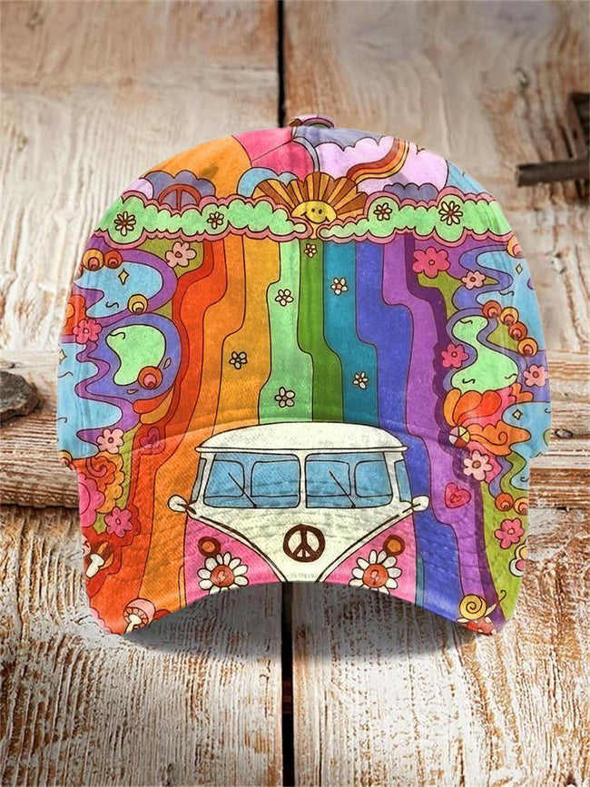 Colorful Hippie Print Hat