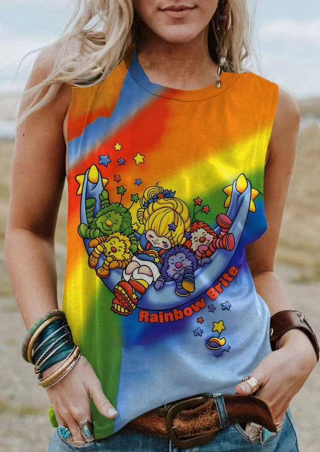 Vintage 1980s Cartoon Print Tank Top