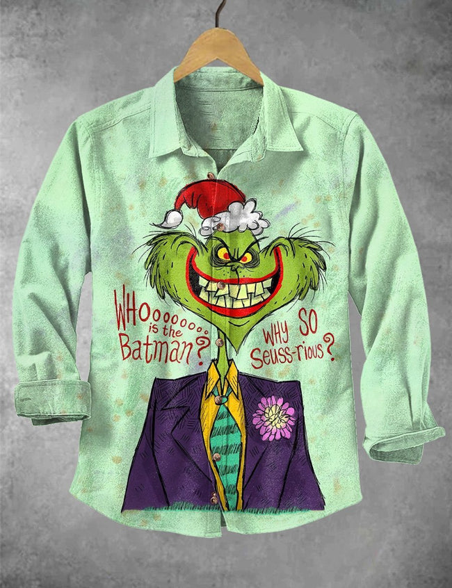 Vintage Christmas Cartoon Print Casual Pullover Sweater