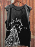 Bad Chicken Print T-shirt