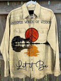Vintage Wild Hippie Art Print Casual Shirt