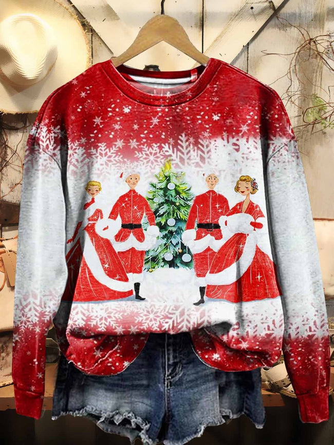 Women's Merry Christmas Print Casual Sweatshirt