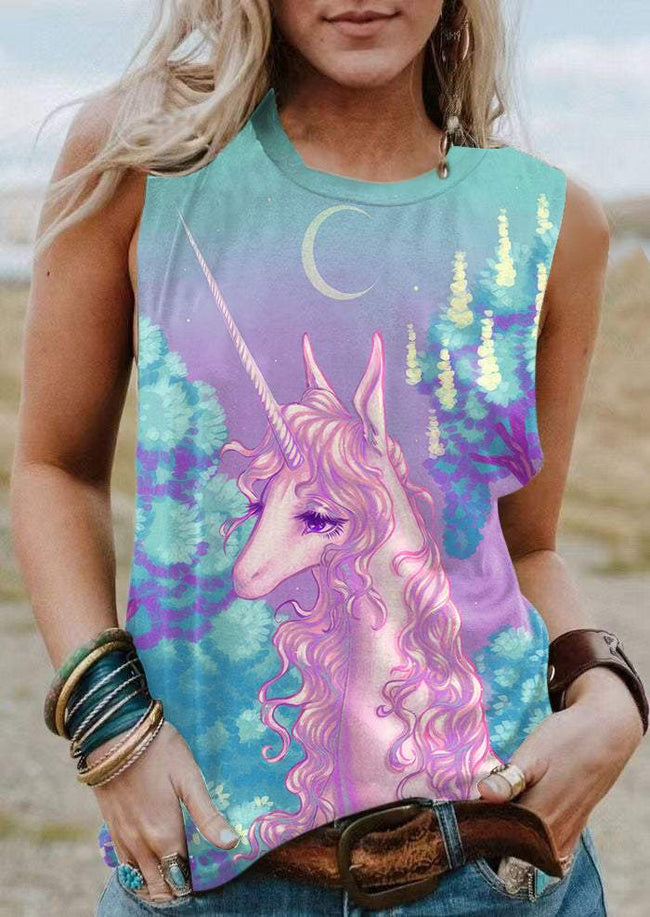 Vintage 1980s Unicorn Print Tank Top