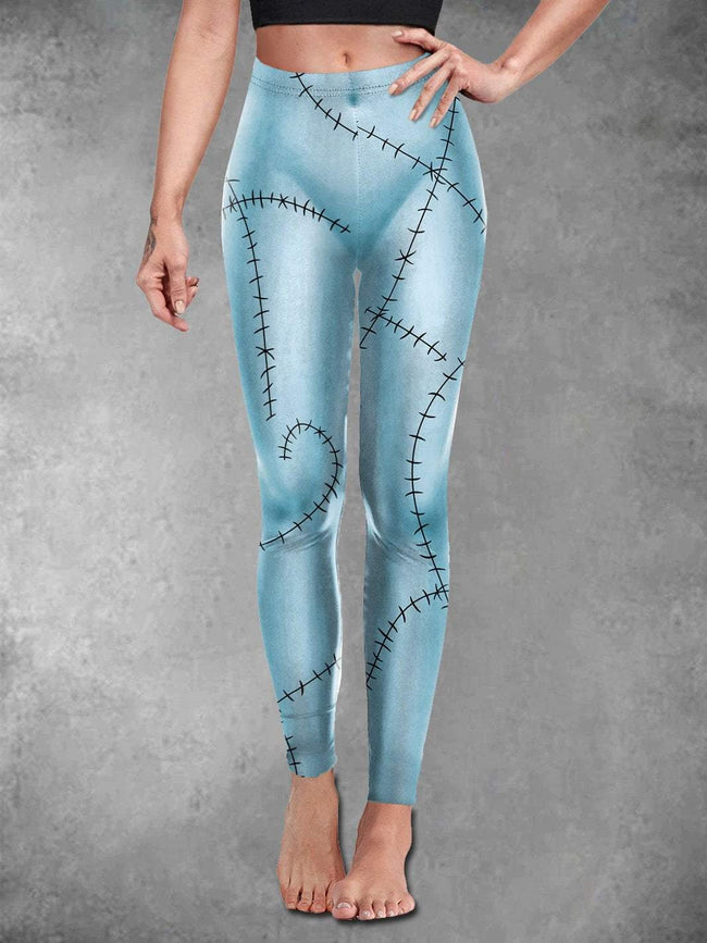 Women's Vintage Halloween Nightmare Print Yoga Leggings