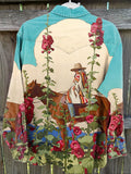 Vintage Wild West Riding Cowboy Print Casual Shirt