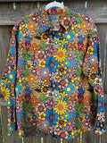 Vintage Hippie Floral Print Casual Shirt