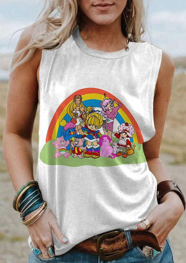 Vintage 1980s Cartoon Print Tank Top