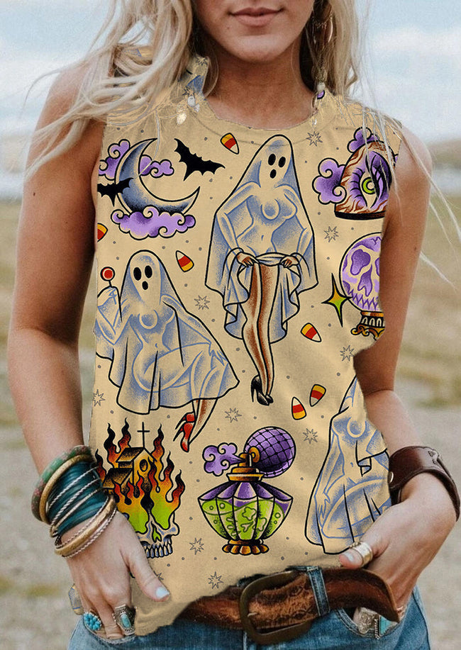 Vintage Halloween Girl Tank Top