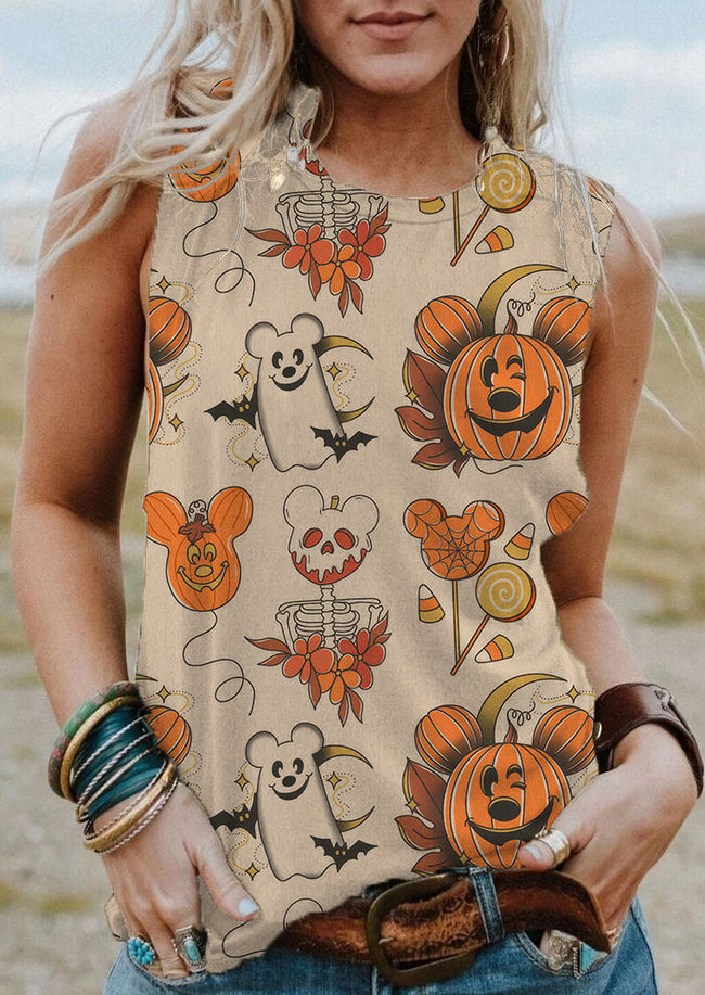 Vintage Halloween Autumn Tank Top