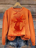 Halloween Magic Cat Playing Violin Art Print Sweatshirt